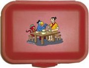 Bild von Globi im alten China Lunchbox rot