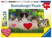 Bild von Ravensburger Kinderpuzzle - 07801 Verschlafene Kätzchen - Puzzle für Kinder ab 4 Jahren, mit 2x24 Teilen