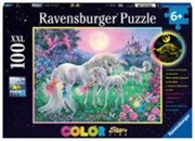 Bild von Ravensburger Kinderpuzzle - 13670 Einhörner im Mondschein - Einhorn-Leuchtpuzzle für Kinder ab 6 Jahren, mit 100 Teilen im XXL-Format, Leuchtet im Dunkeln