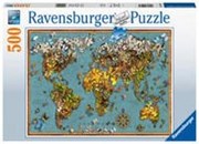 Bild von Ravensburger Puzzle 15043 - Antike Schmetterling-Weltkarte - 500 Teile Puzzle für Erwachsene und Kinder ab 10 Jahren, Puzzle-Weltkarte