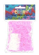 Bild von Rainbow Loom Silikonbänder Glitzer Pink