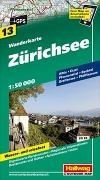 Bild von Zürichsee Wanderkarte Nr. 13, 1:50 000. 1:50'000 von Hallwag Kümmerly+Frey AG (Hrsg.)