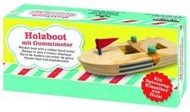 Bild von Holzboot mit Gummimotor