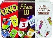 Bild von Kartenspiel-Klassiker in Metalldose: UNO, Phase 10 und Snappy Dressers