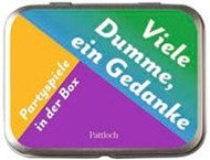 Bild von Partyspiele in der Box - Viele Dumme, ein Gedanke von Pattloch Verlag