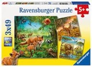 Bild von Ravensburger Kinderpuzzle - 09330 Tiere der Erde - Puzzle für Kinder ab 5 Jahren, mit 3x49 Teilen